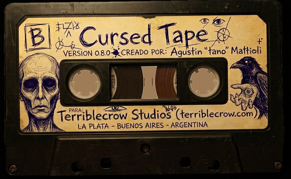 The B side of the cassette, with the credits handwritten on the label