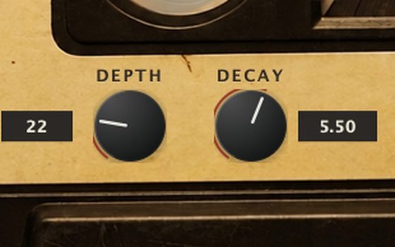 DEPTH and DECAY knobs